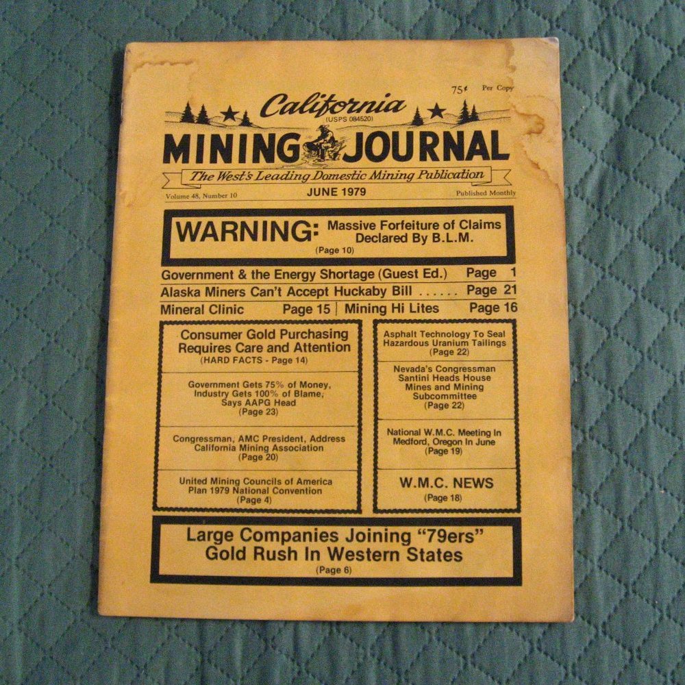 California Mining Journal Magazine June 1979